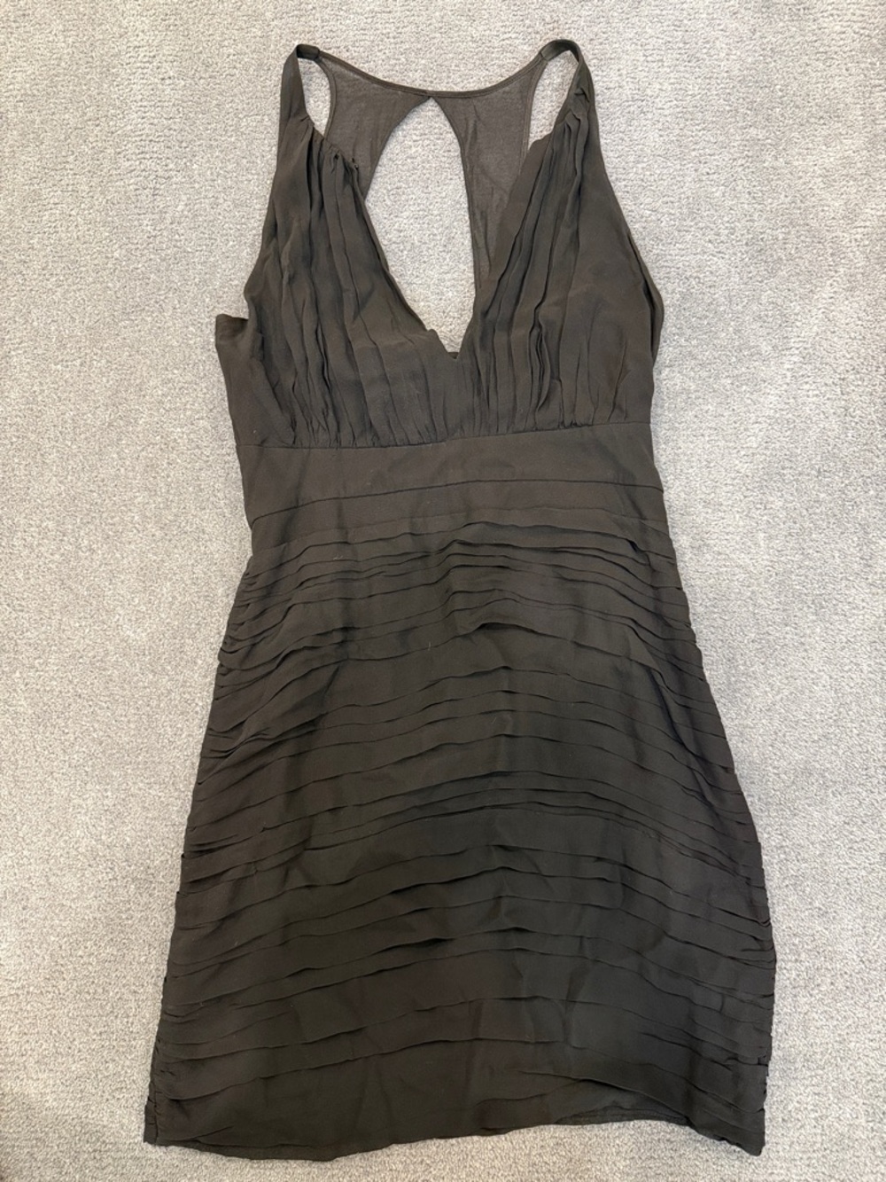 Elegant Black Sleeveless V-Neck Dress